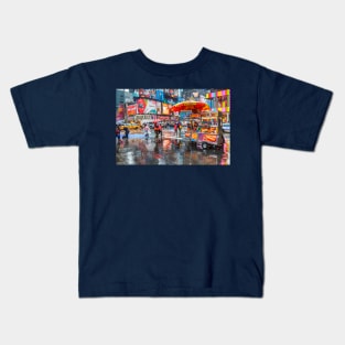 New York City Rainy Day Reflections Kids T-Shirt